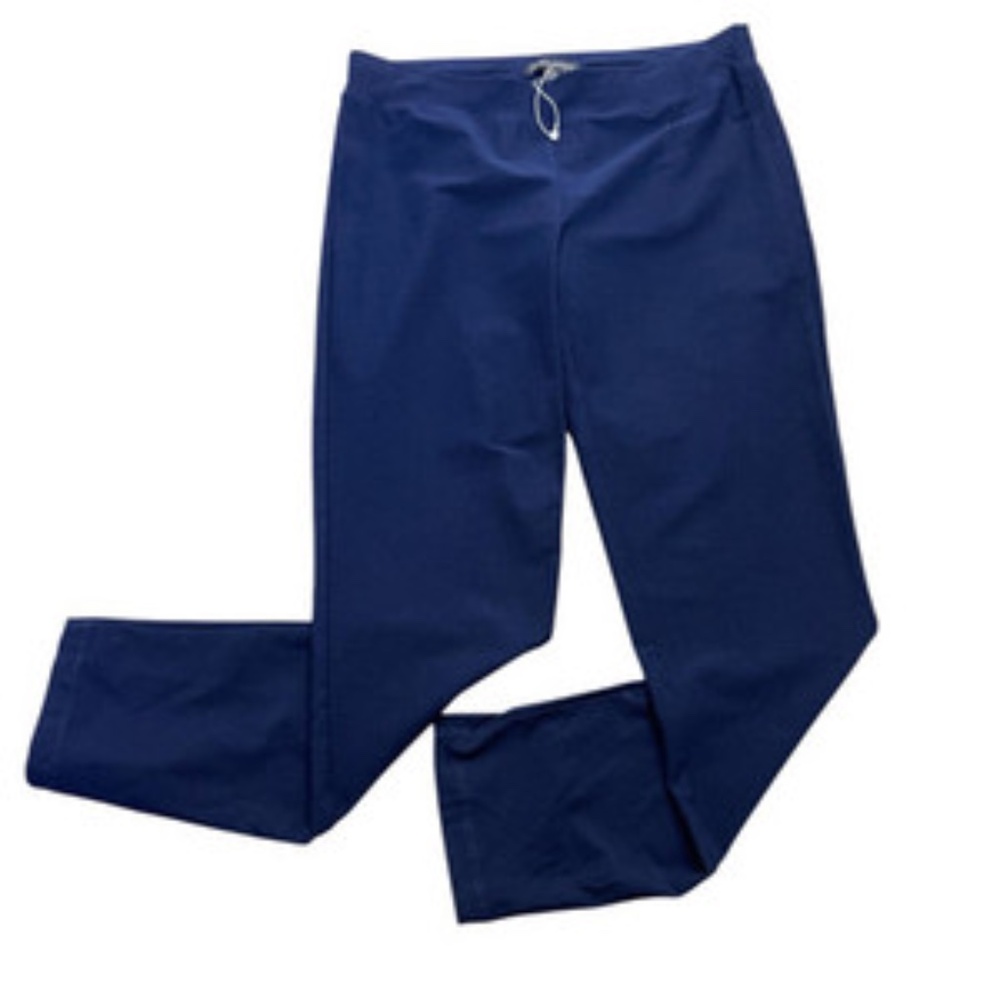 Eileen Fisher Pants Women XS Blue Cropped Stretch Crepe Slim Capsule Wardrobe